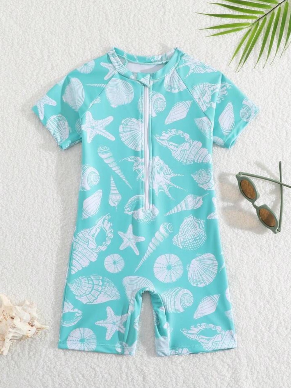 SHEIN: Zip-Up Kids One-Piece Swimsuit